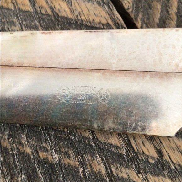 Rogers 1881 Oneida SilverPlate Knives Marked 12 DWT Warranted Bundle of 6 - Picture 13 of 13